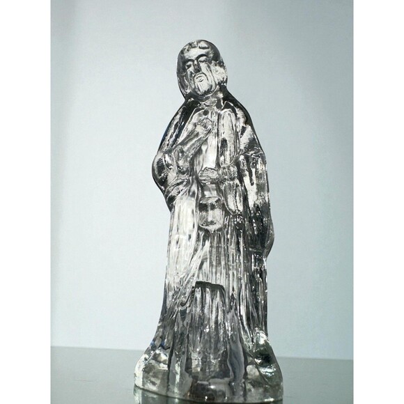 Vintage Clear Glass Nativity Wise Man Figurine 6” - Picture 5 of 11